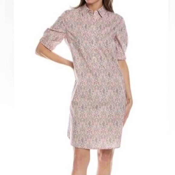 J. McLaughlin Dresses & Skirts - J. McLaughlin Arisa Cotton Popover NWT Floral Bird  Shirt Dress sz XL